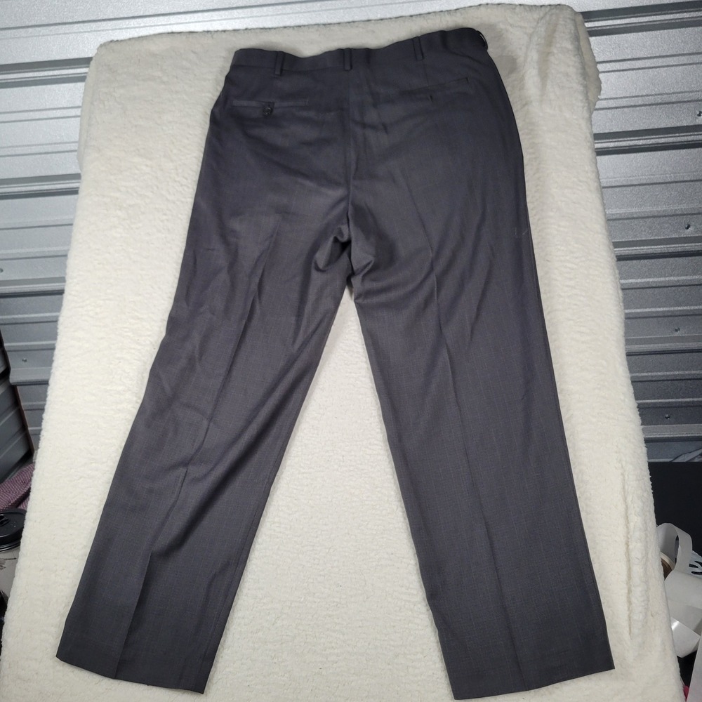 Roundtree & Yorke Dress Pants Mens 38x30 actual(38x32)Charcoal Gray Travel Smart - Picture 9 of 9